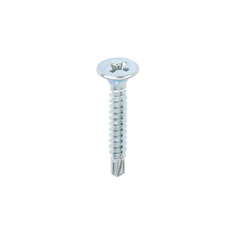 Self Drilling Drywall Timber Stud Plasterboard Screws 3.5 x 25mm (6 x 1in) - PH - Bugle - Zinc - Bag of 200