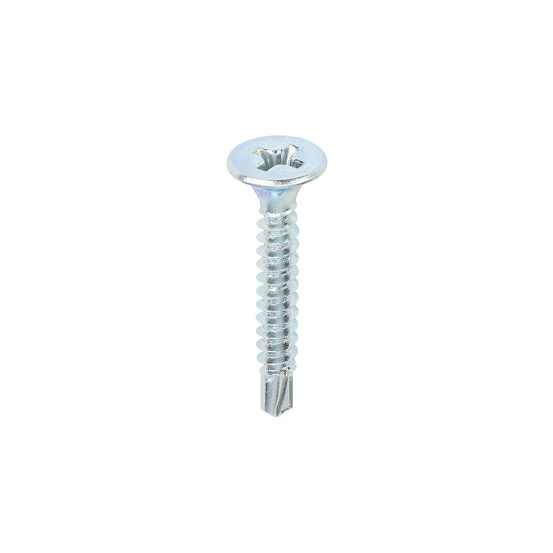 Self Drilling Drywall Timber Stud Plasterboard Screws 3.5 x 25mm (6 x 1in) - PH - Bugle - Zinc - Box of 1000