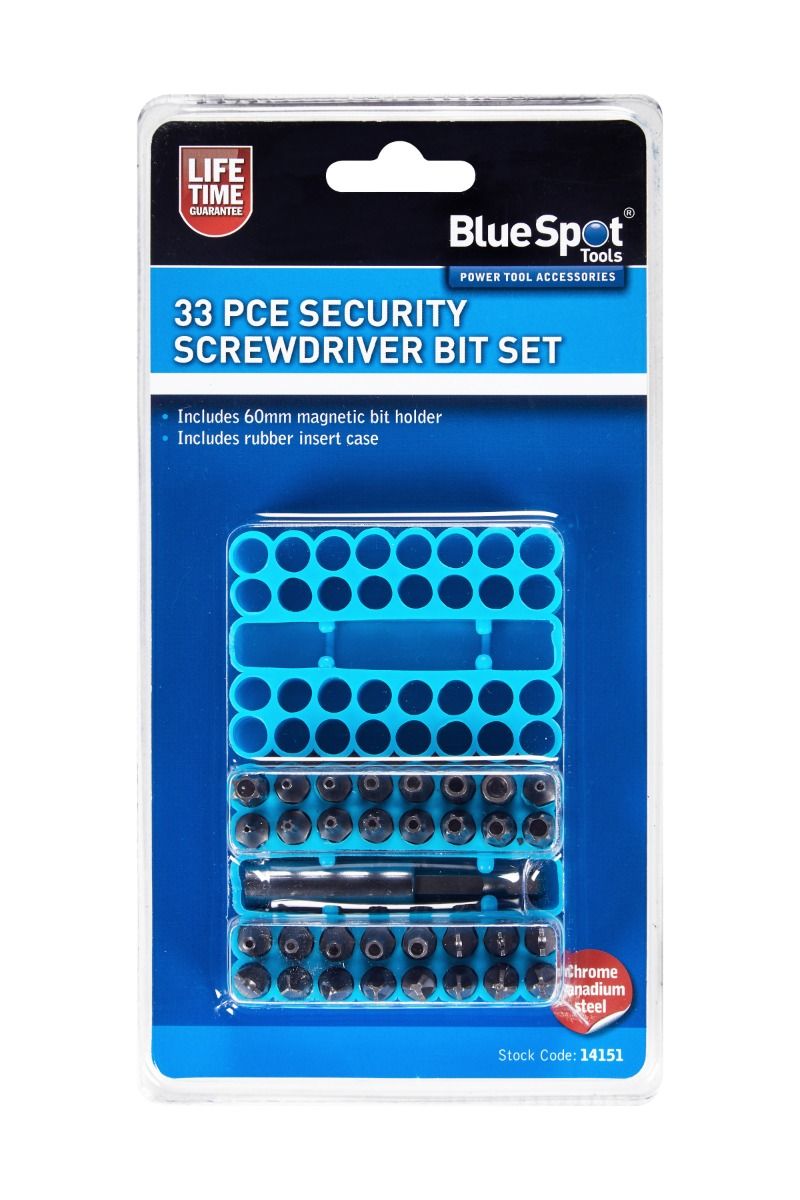 Bluespot - Security Screwdriver Bit Set - 33 piece (14151)