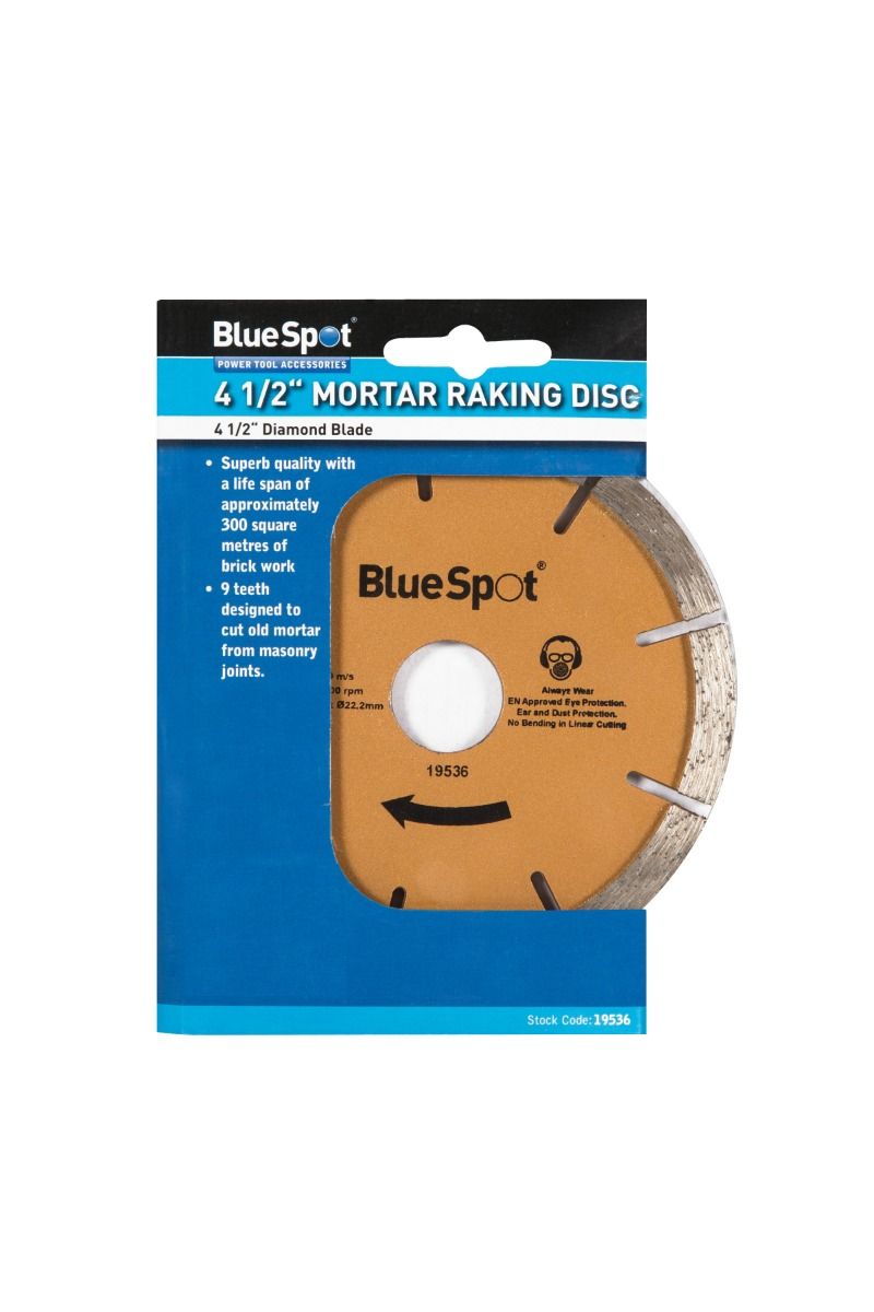 Bluespot 115mm (4.5in) Diamond Mortar Raking Disc (19536)