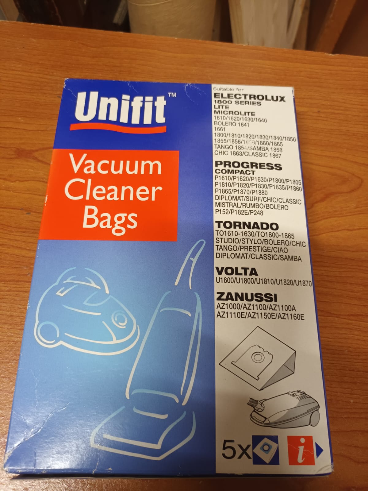 Vacuum Cleaner Bags UniFit UNI-100 pack of 5