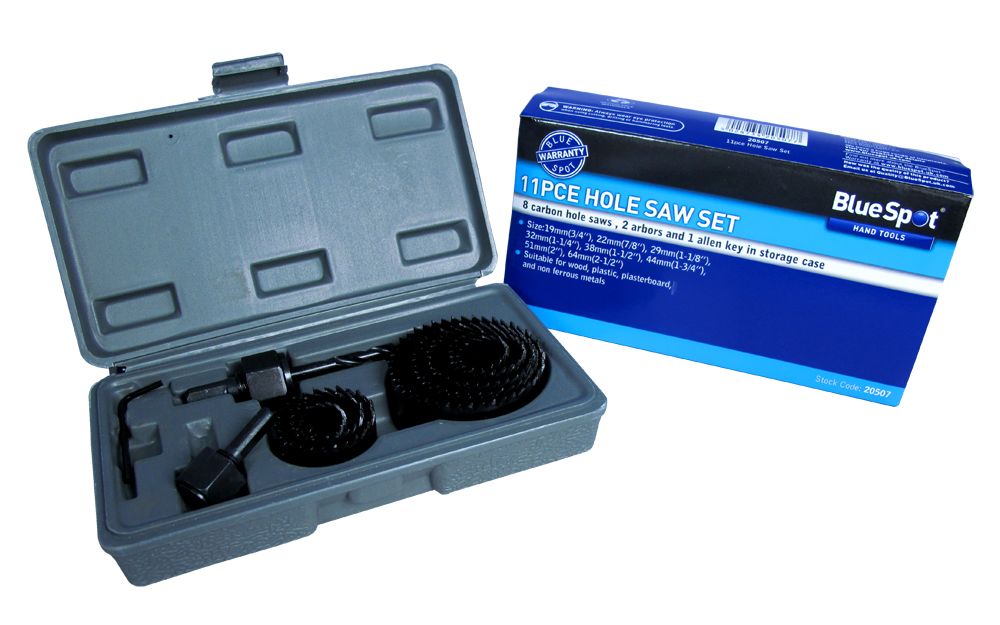 Bluespot 11 PCE Hole Saw Set (19 - 64mm) (20507)