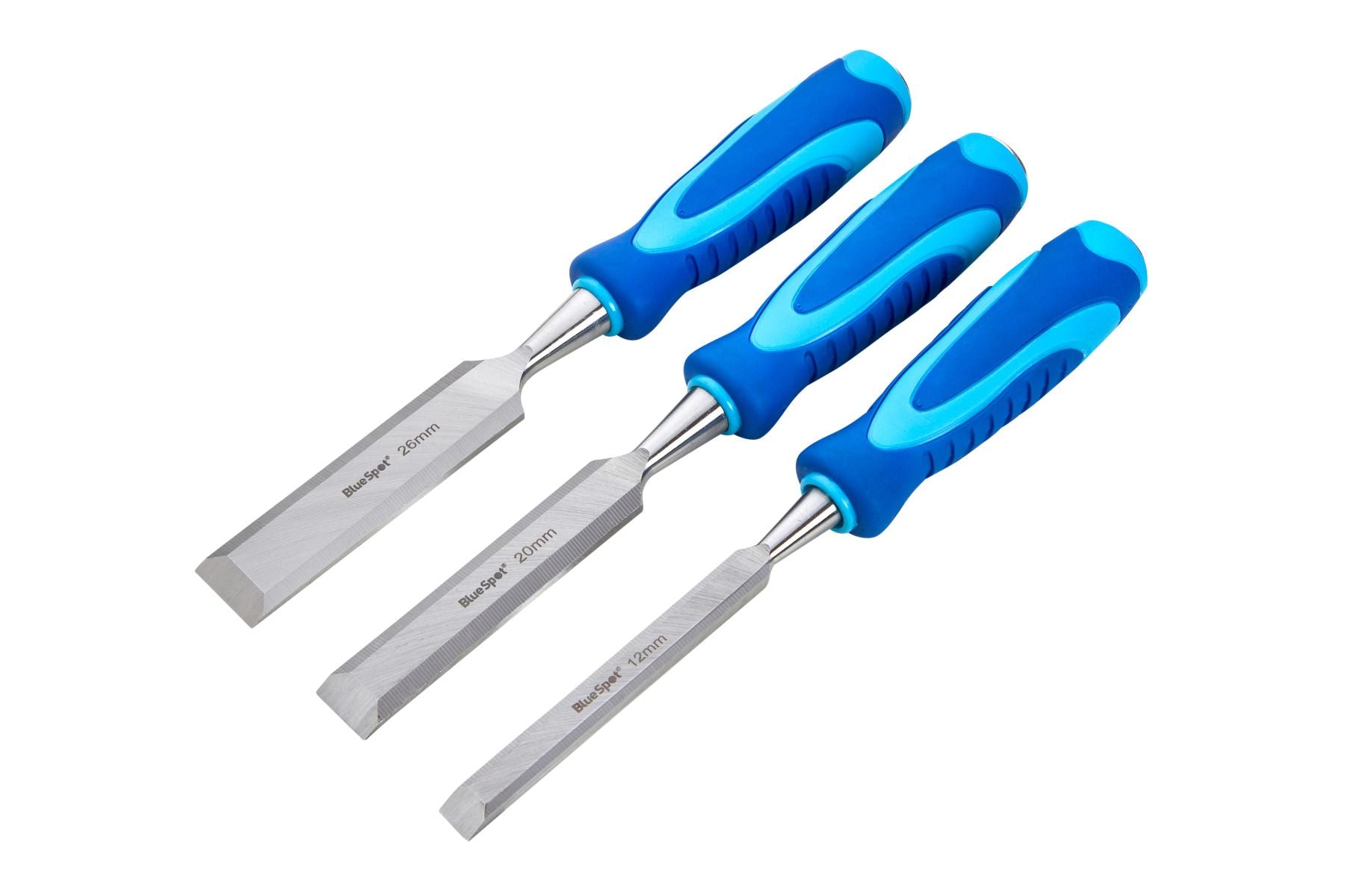 Bluespot 3 Piece Wood Chisel Set With Striking Caps - 12mm, 19mm & 25mm (28006)