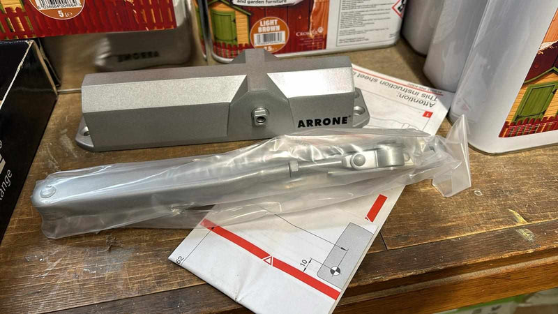 Arrone Silver Overhead Door Closer & Matching Arm (AR6800-SE)