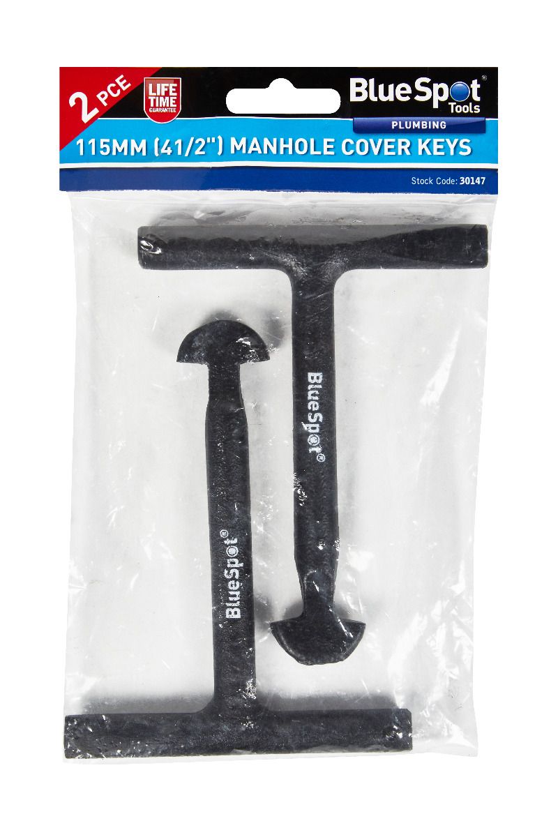 Bluespot Manhole Cover Keys 2 PCE 115mm (4 1/2in) (30147)