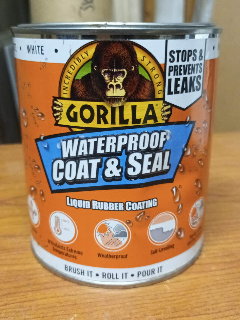 Gorilla Glue Waterproof Coat & Seal Liquid Rubber Coating White 946ml