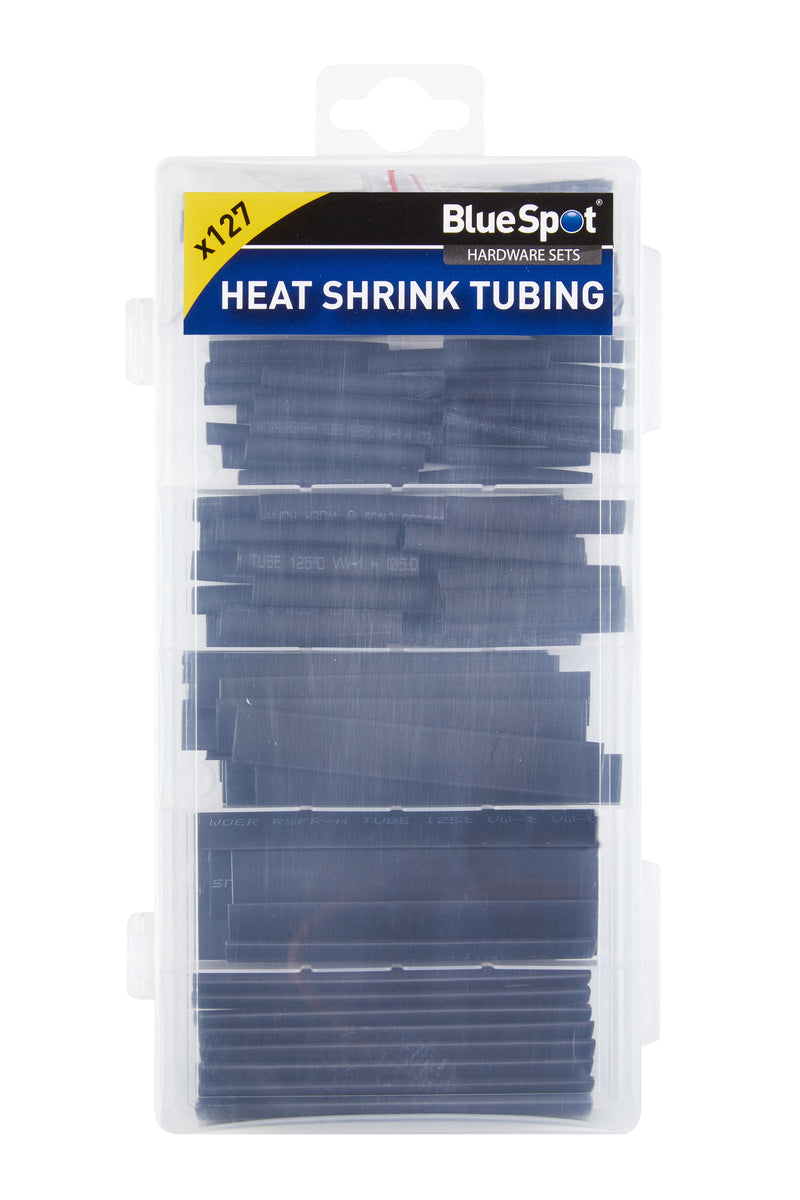 Bluespot 127 PCE Assorted Black Heat Shrink Tubing Set (40508)