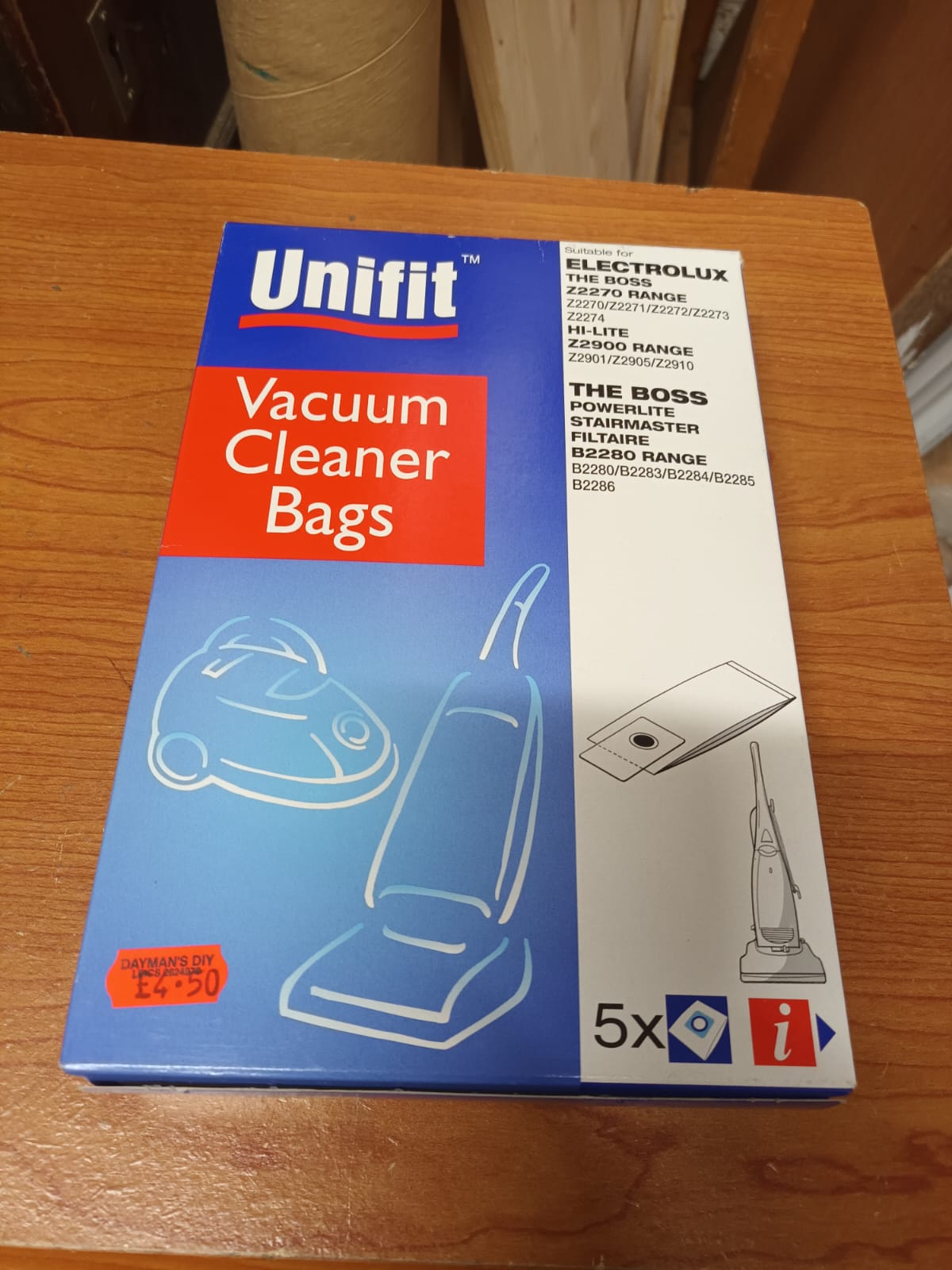 Unifit Vacuum Cleaner Bags UNI-208 - 5 Pack