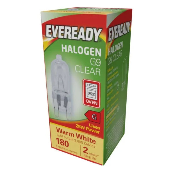 Eveready 25w Halogen Oven G9 Clear Bulb