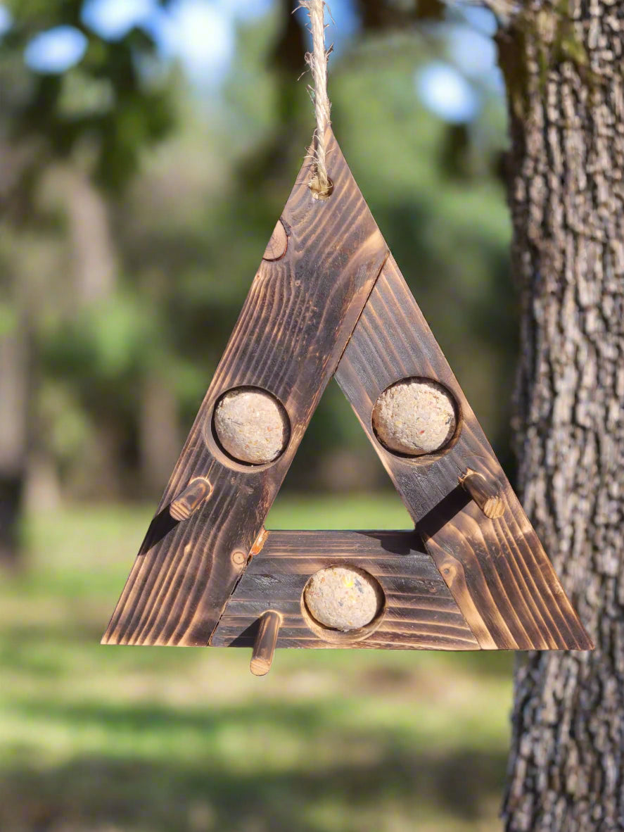 Hanging Triangle Fat Ball Bird Feeder - In support of Men's Shed