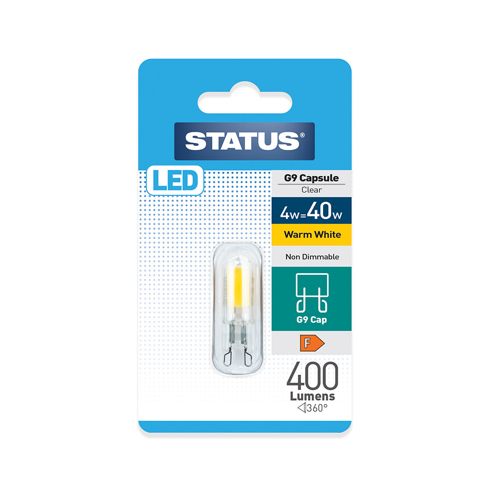 Status LED G9 Capsule 4w = 40w Non-Dimmable Warm White (4SLG9WC1T10)