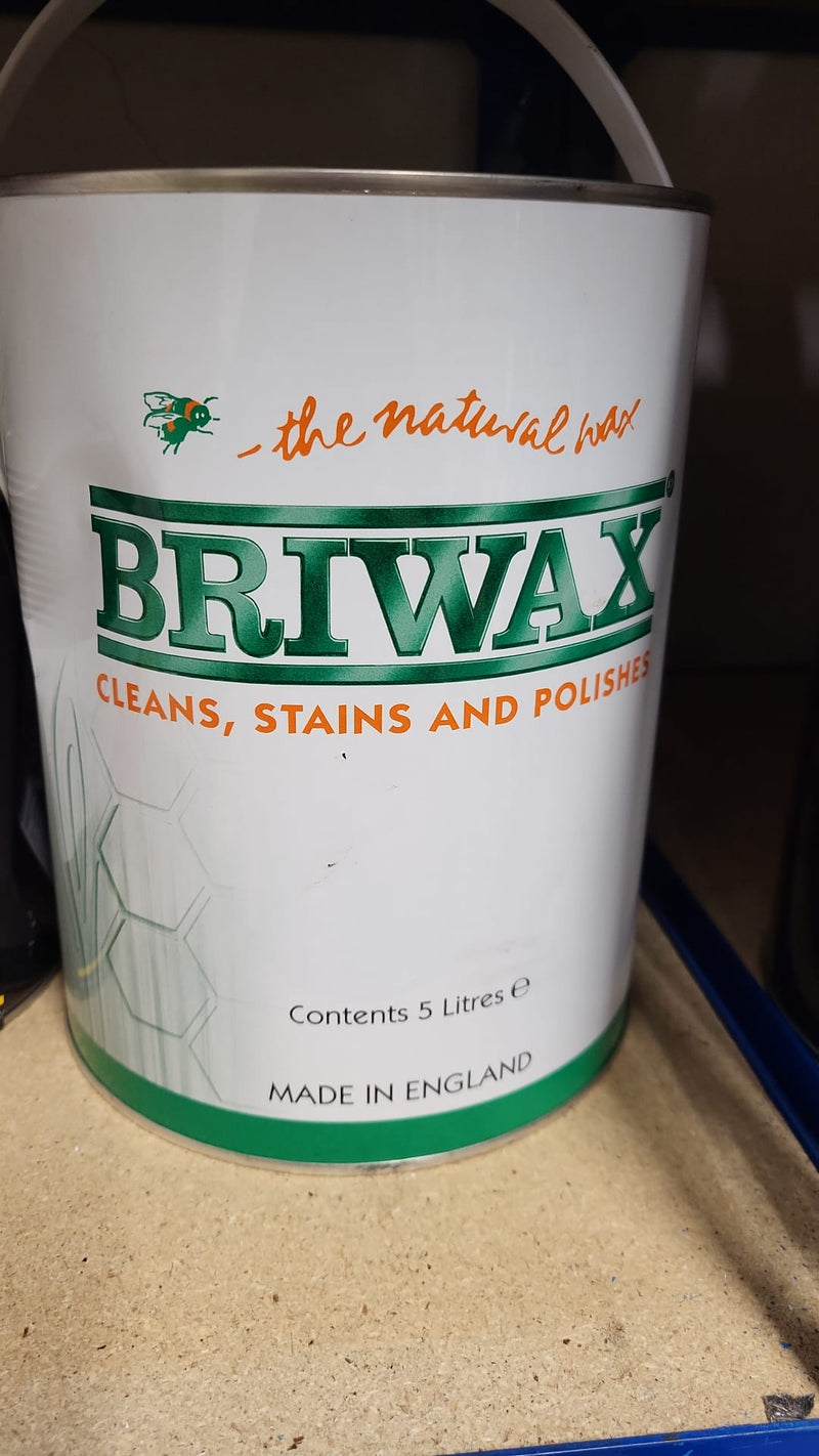 Briwax Wax Polish Original Jacobean 5 litre (Minor dented can)