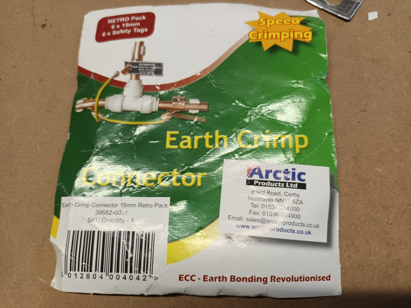 Earth Crimp Connector 15mm Retro Pack (6 pack)