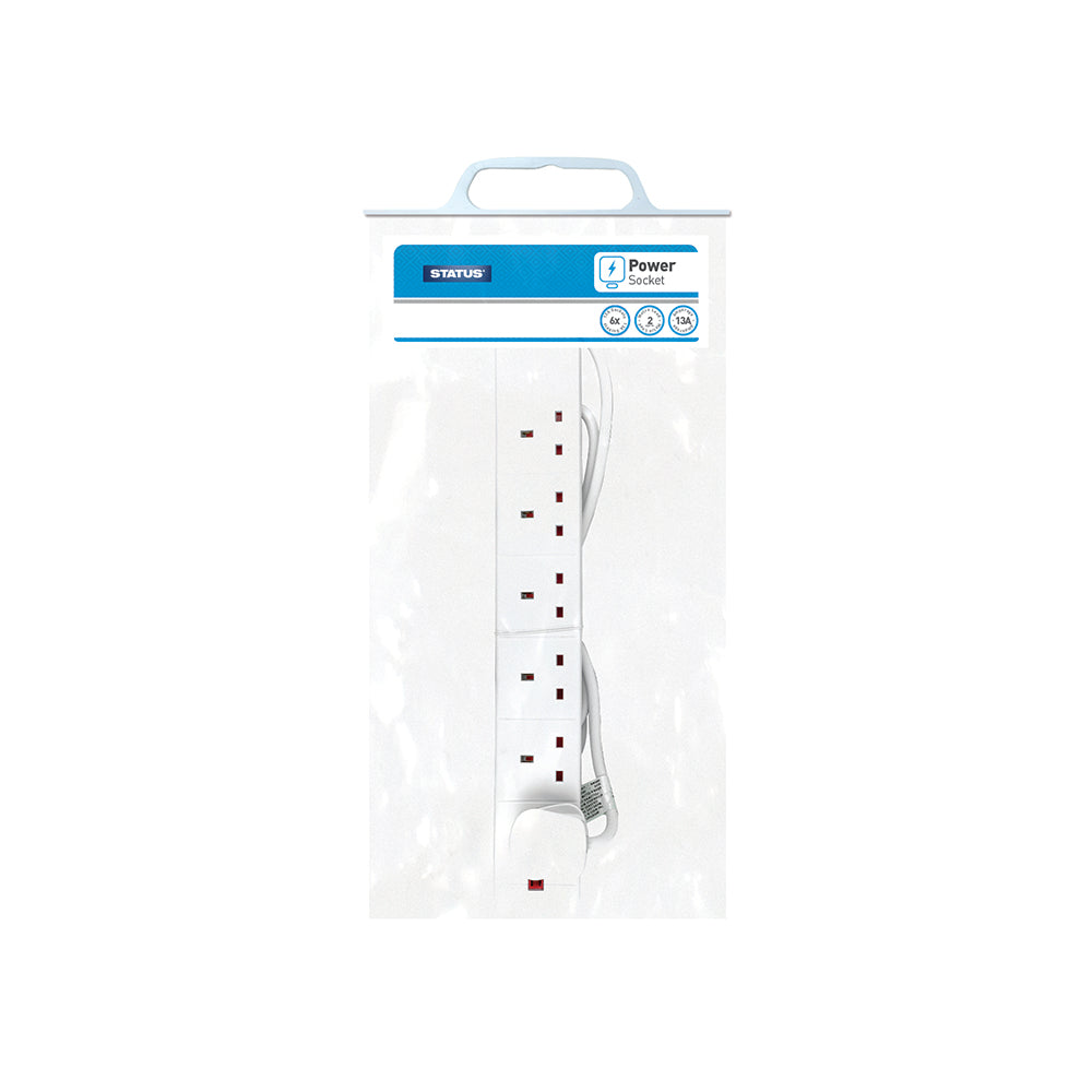 Status Extension Lead 6 Socket - 2 metre (6WS2MCP20)