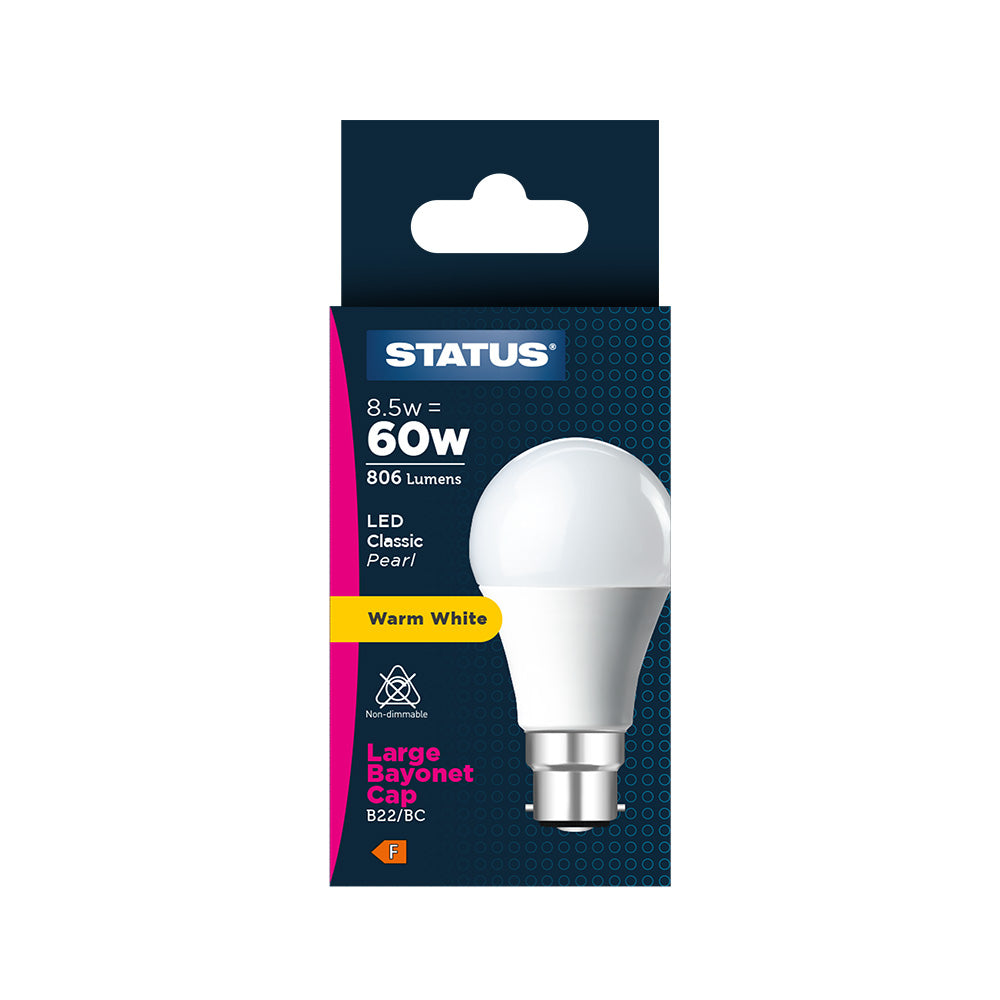 LED Light Bulb Warm White - Large Bayonet Cap - 6W (40w) & 9W (60w)