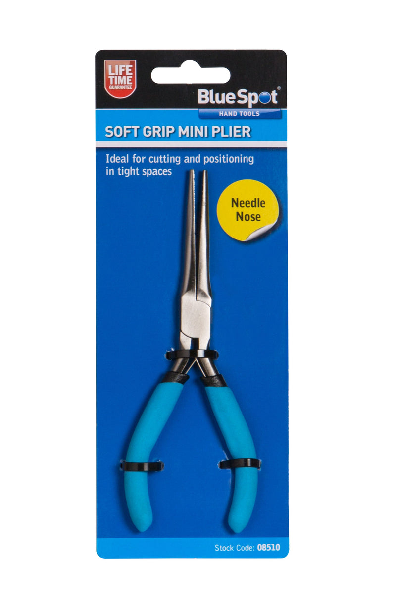 BlueSpot Soft Grip Mini Needle Nose Plier (08510)