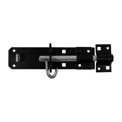 Timco Black Padbolt / Padlock Bolt 150mm (6in) (BP6BB)