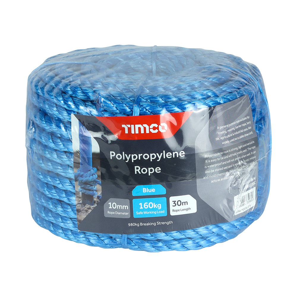 10mm x 30m Blue Polypropylene Film Rope (BR1030C)