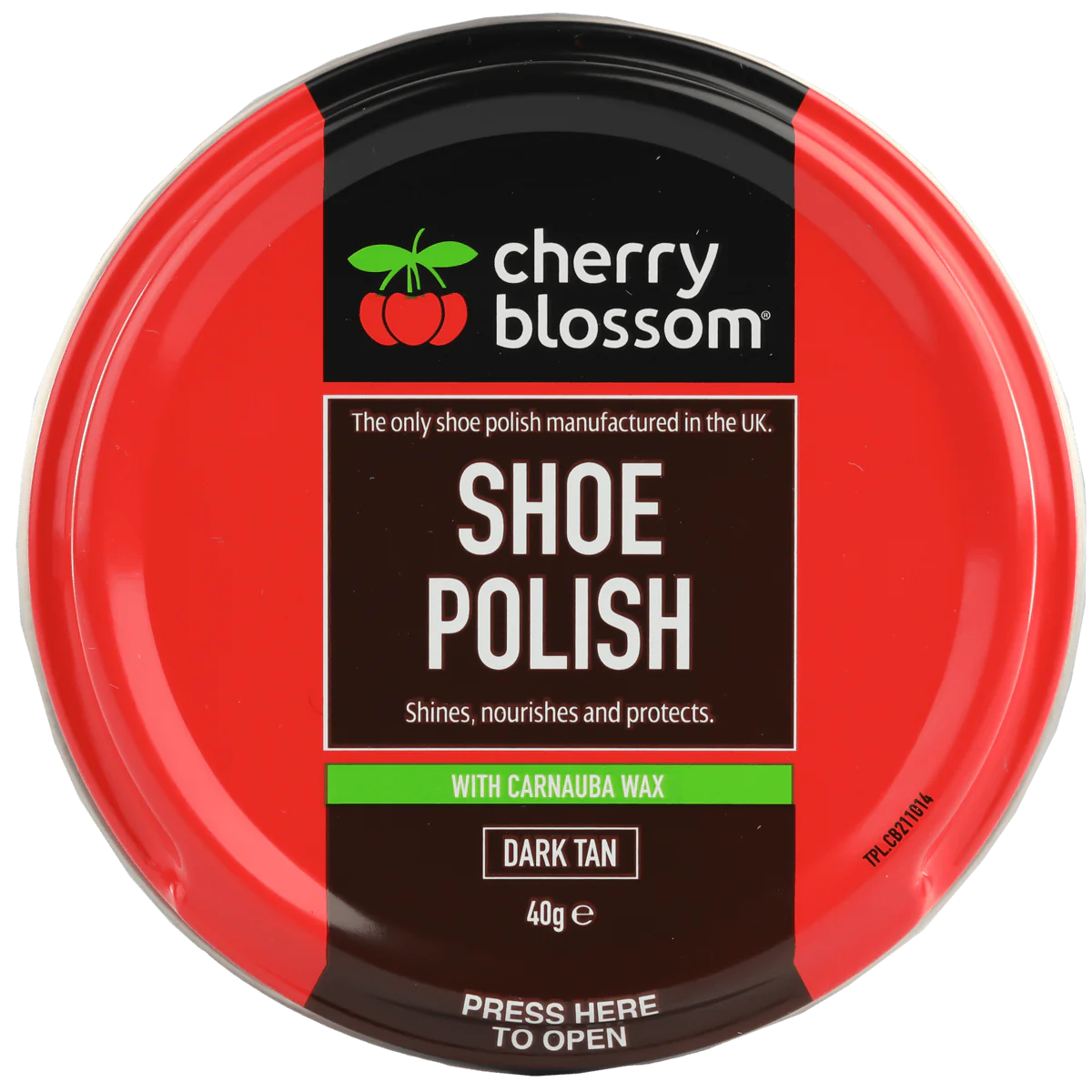 Cherry Blossom Dark Tan Shoe Polish 40g