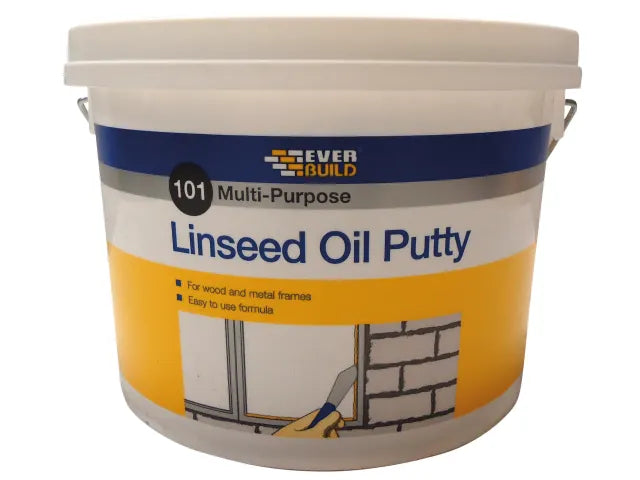 Everbuild Multi-Purpose Linseed Oil Putty - 5kg - Natural