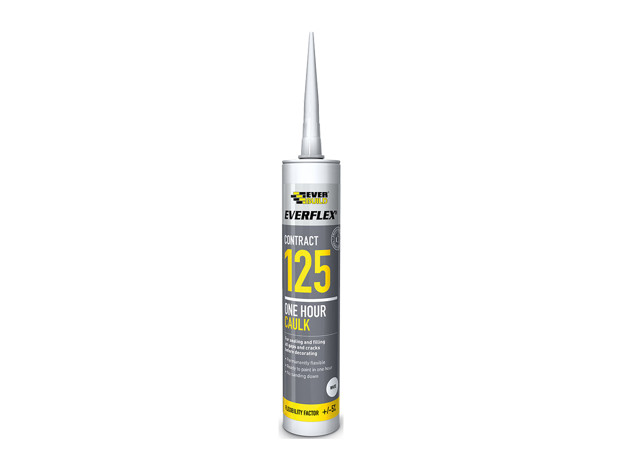 Everbuild - Contract 125 - One Hour Caulk - 295 ml - White