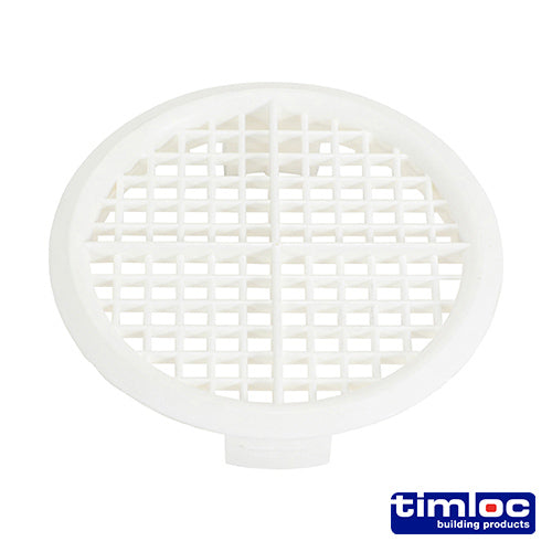 Timloc White Push-in Soffit Vent - 70mm (3in) - 10 Pack (LOC1140)