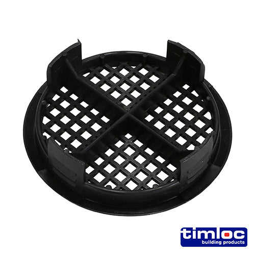 Timloc Black Push-in Soffit Vent - 70mm (3in) - 10 Pack (LOC114)