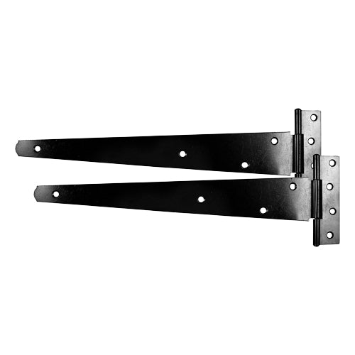 Pair of Medium Tee Hinges 300mm (12in) Epoxy Black (MTH12BB)