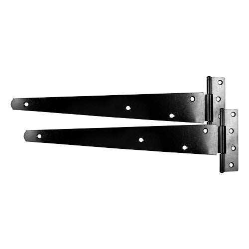 Pair of Medium Tee Hinges 350mm (14in) Epoxy Black (MTH14BB)