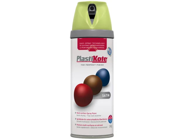 Plastikote Twist & Spray Paint - Satin Pistachio - 400ml