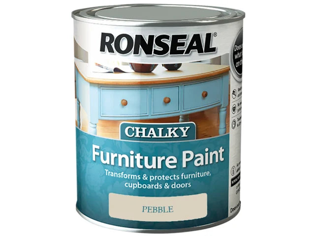 Ronseal Chalky Furniture Paint - Pebble - 750ml