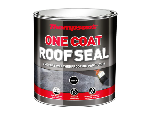 Thompson's One Coat Roof Seal Black 5 litre (Minor dent to can)