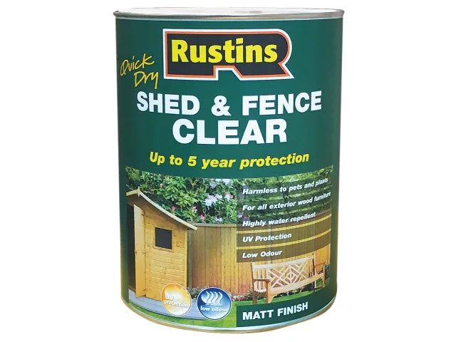 Rustins Quick Dry Shed and Fence Clear Protector 5 litre