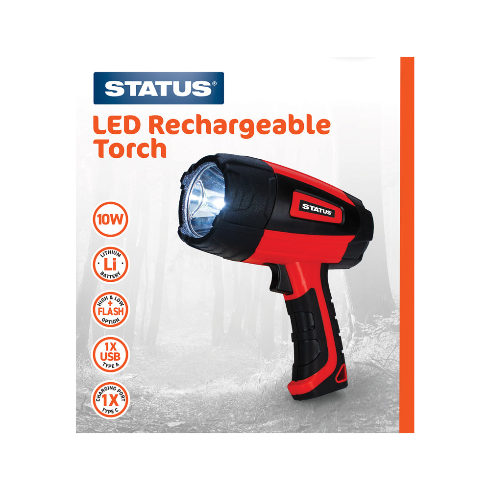 Status Handheld LED Rechargeable Torch (S10WLEDRT1BX4)