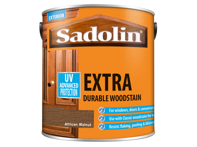 Sadolin Extra Durable Woodstain African Walnut 2.5 litre (Dented can)