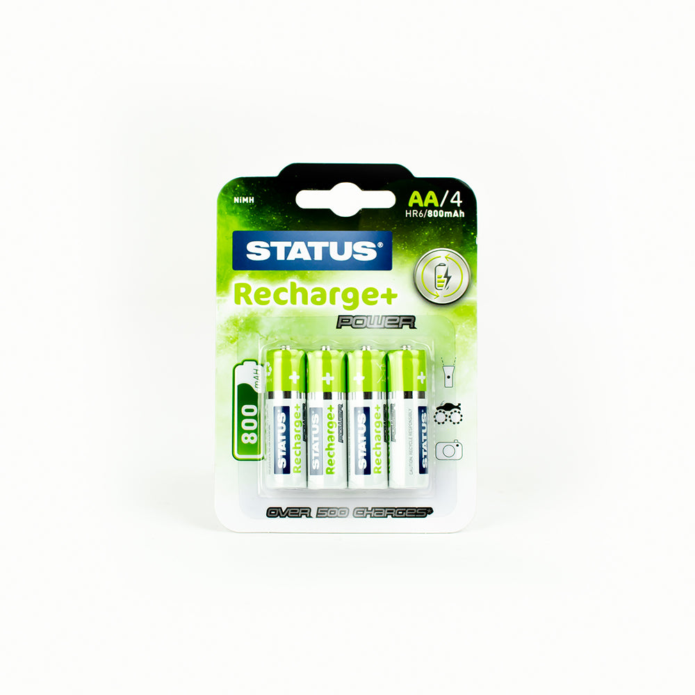 Status AA Rechargeable Batteries 800 mAH - 4 Pack (SRNIMHAA8004PK)