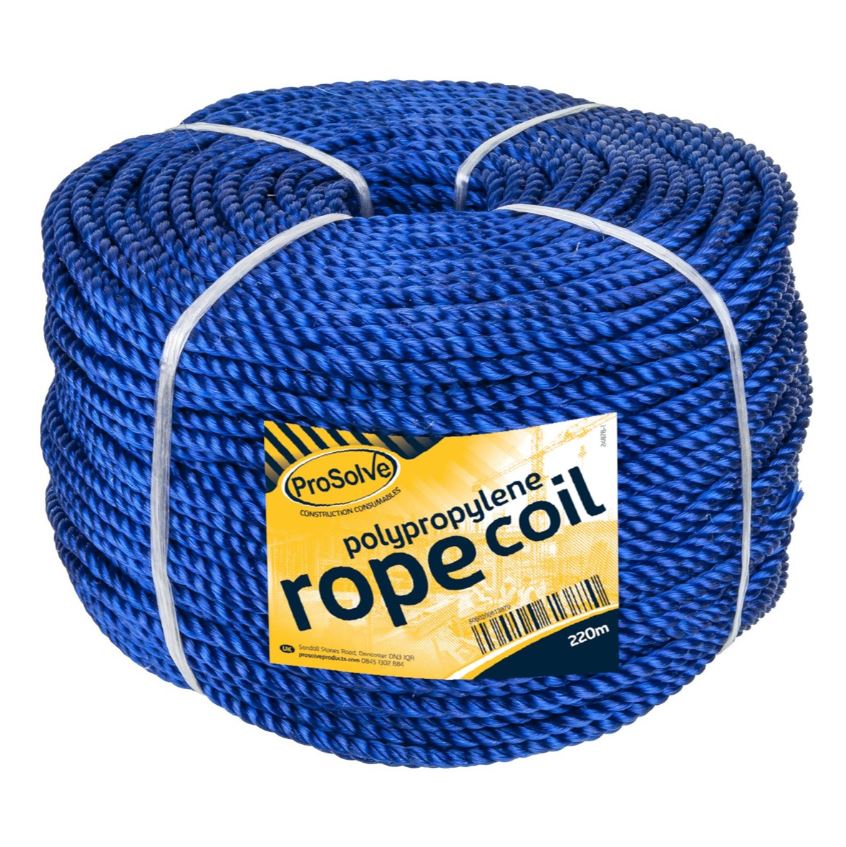 8mm Blue Polypropylene Film Rope 220m Roll