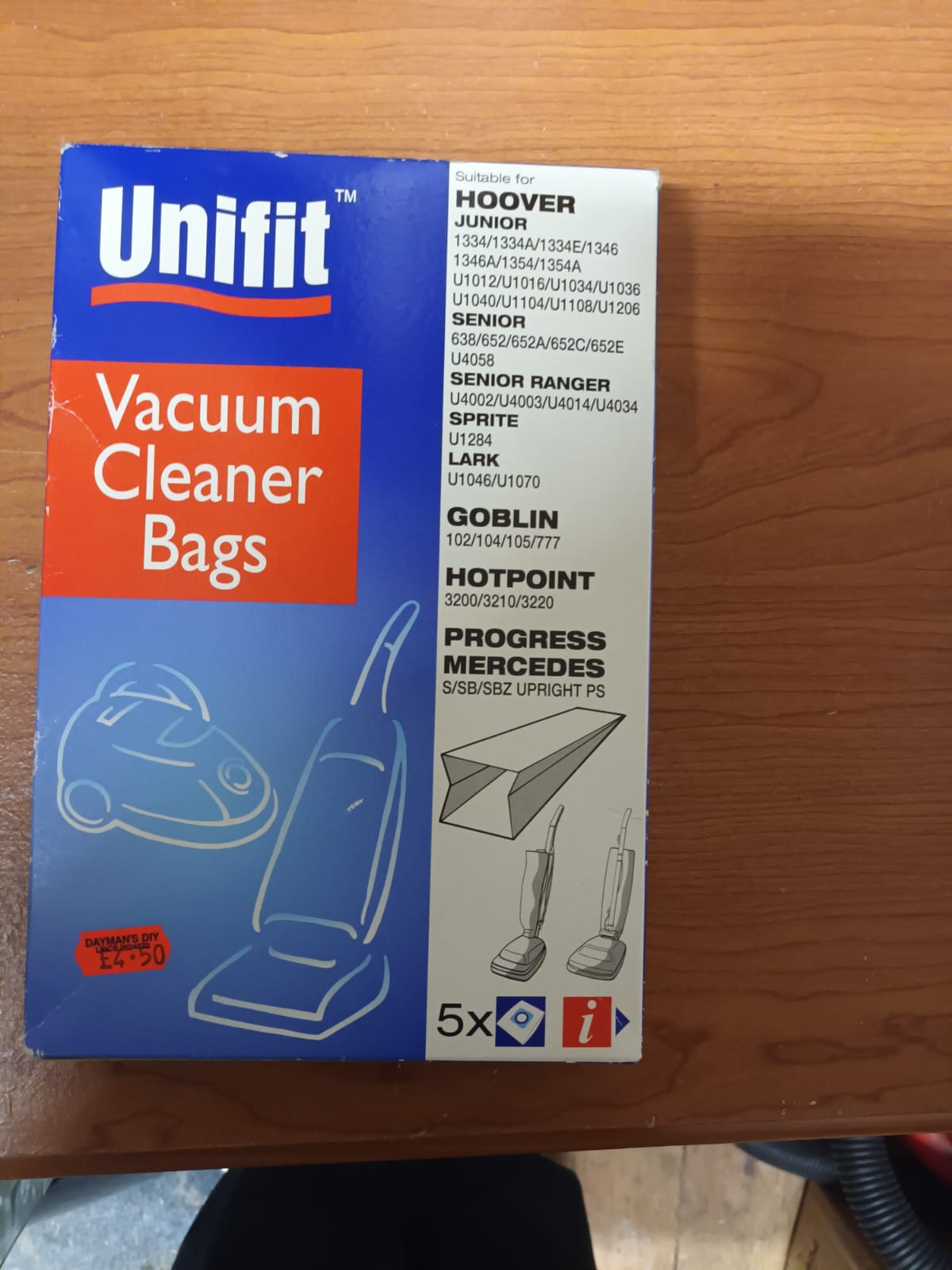 Unifit Vacuum Cleaner Bags - Pack of 5