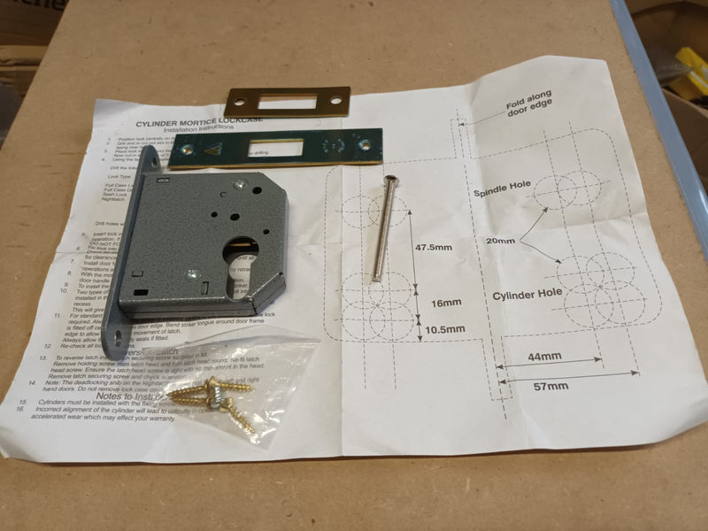 Cylinder Mortice Lock Case 75mm x 70mm