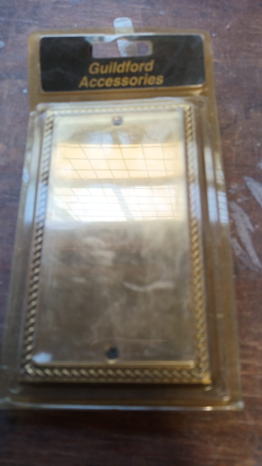 Georgian Brass 2 Gang Blanking Plate