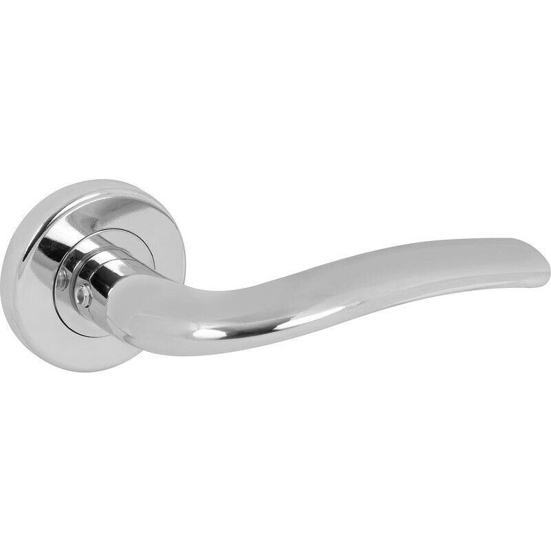 Serozzetta Cuatro Lever On Rose Door Handles Polished Chrome