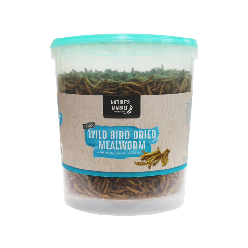 Nature's Market Wild Bird Food - Dried Mealworms - 100g, 500g & 1kg