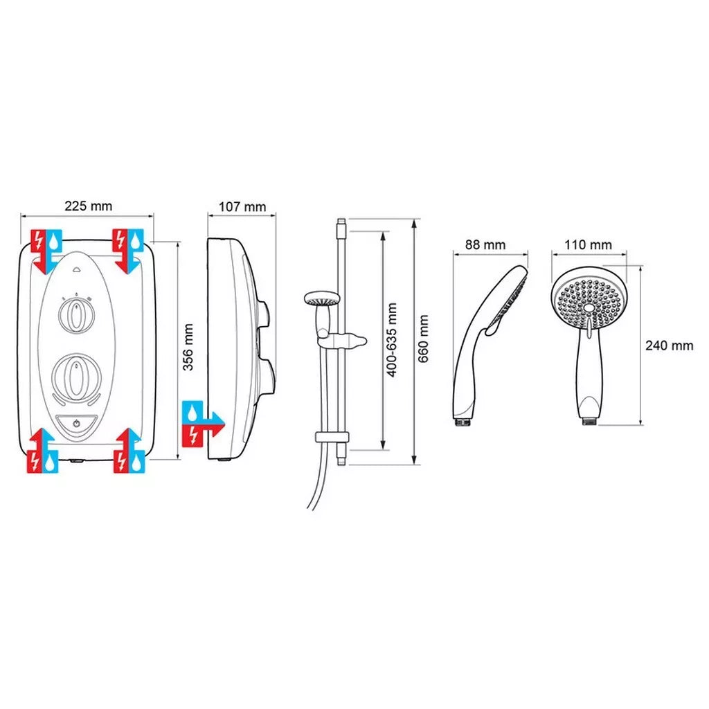 Mira Sprint White Electric Shower 10.8kw