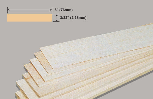 Balsa Sheet Wood Strips 914mm (36in)