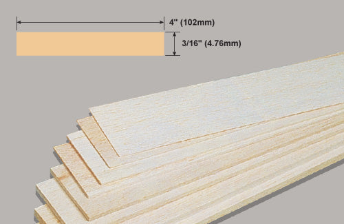 Balsa Sheet Wood Strips 914mm (36in)