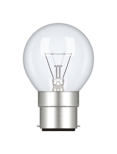 60w Clear Heavy Duty Round Bulb BC (Bayonet Cap)