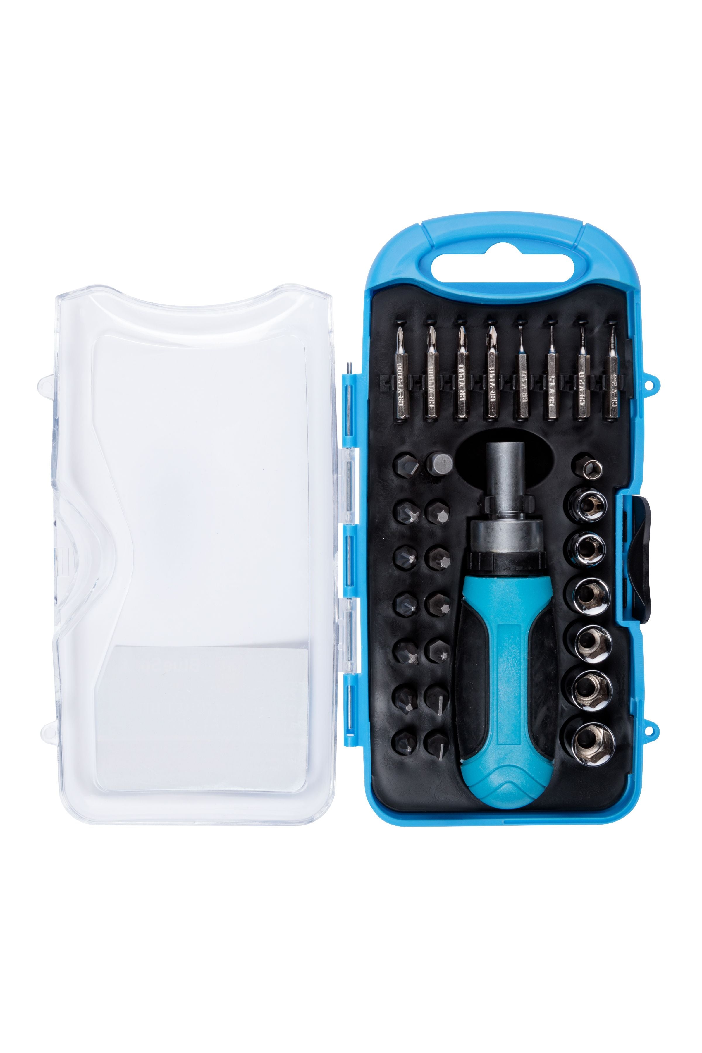 BlueSpot 30 PCE Ratchet Screwdriver and Socket Set (12623)