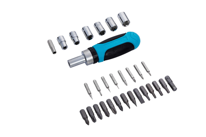 BlueSpot 30 PCE Ratchet Screwdriver and Socket Set (12623)