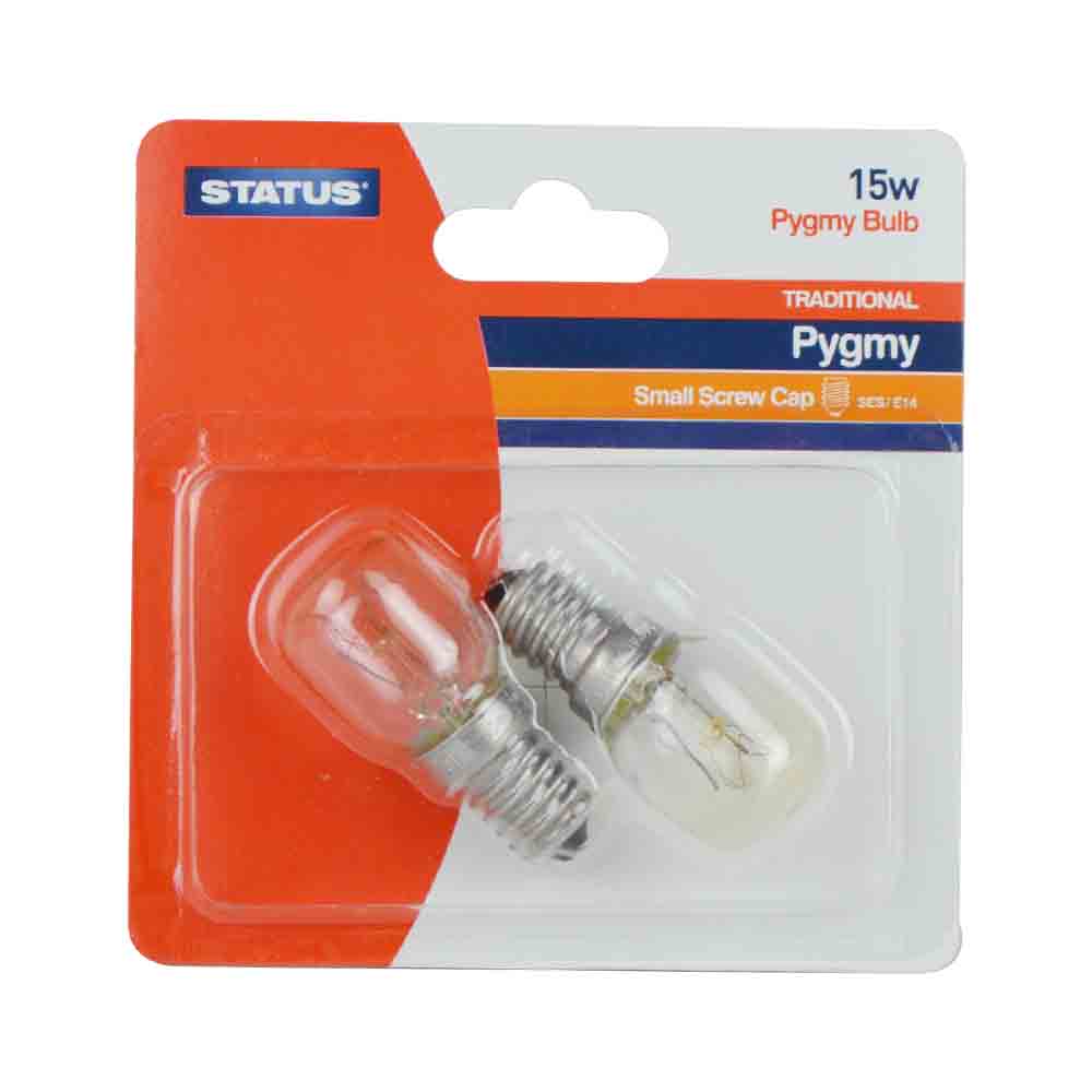 Traditional Pygmy Light Bulb - SES/E14 Small Screw Cap - 15w - 2 pack