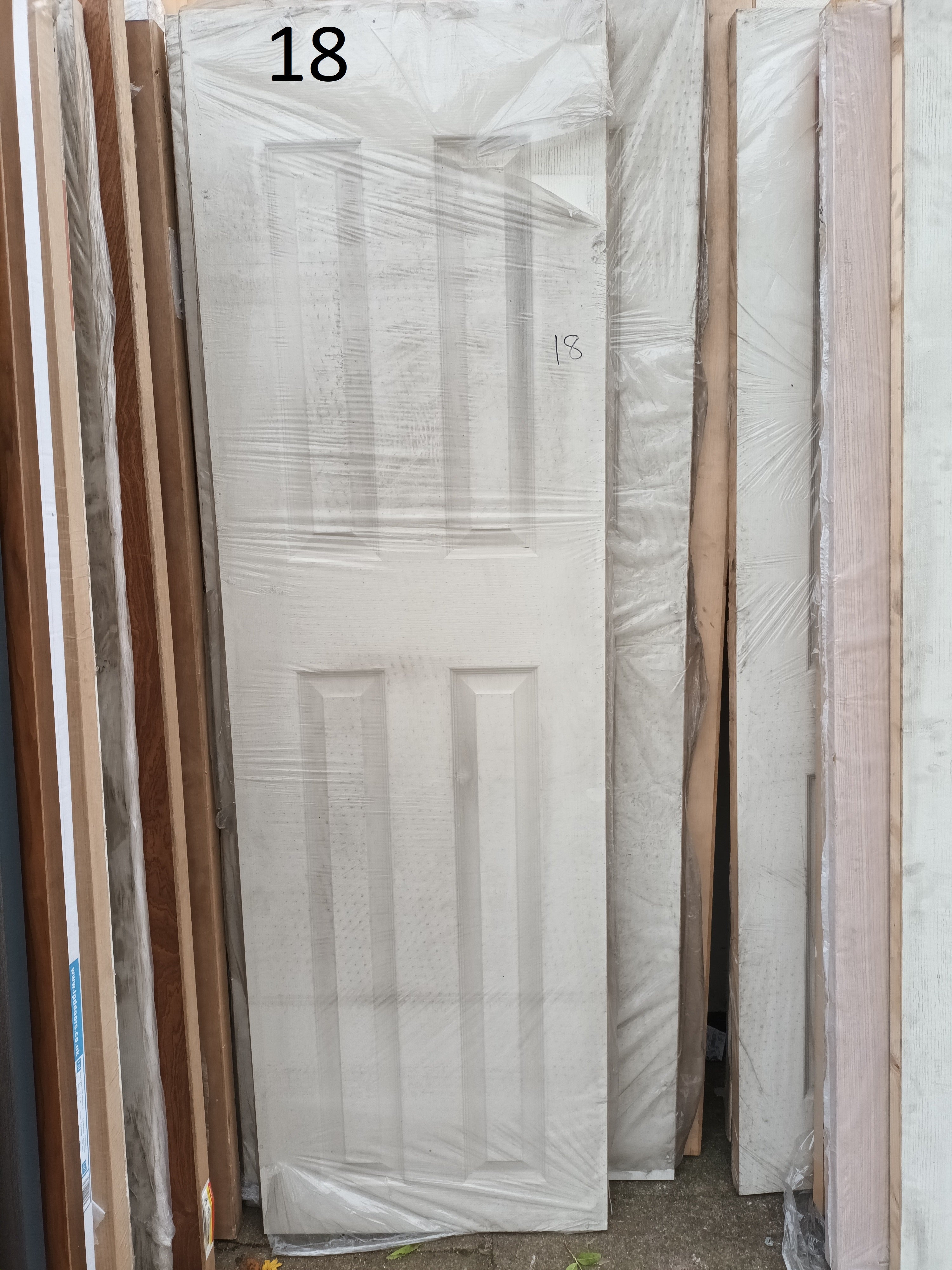 JB Kind Edwardian 4 Panel White Primed 1981 x 610 (78" x 24") (LOCAL PICKUP / DELIVERY ONLY)